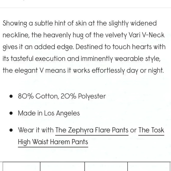 *NWT* Suzie Kondi The Vari V-Neck Top in Velour - Picture 7 of 10